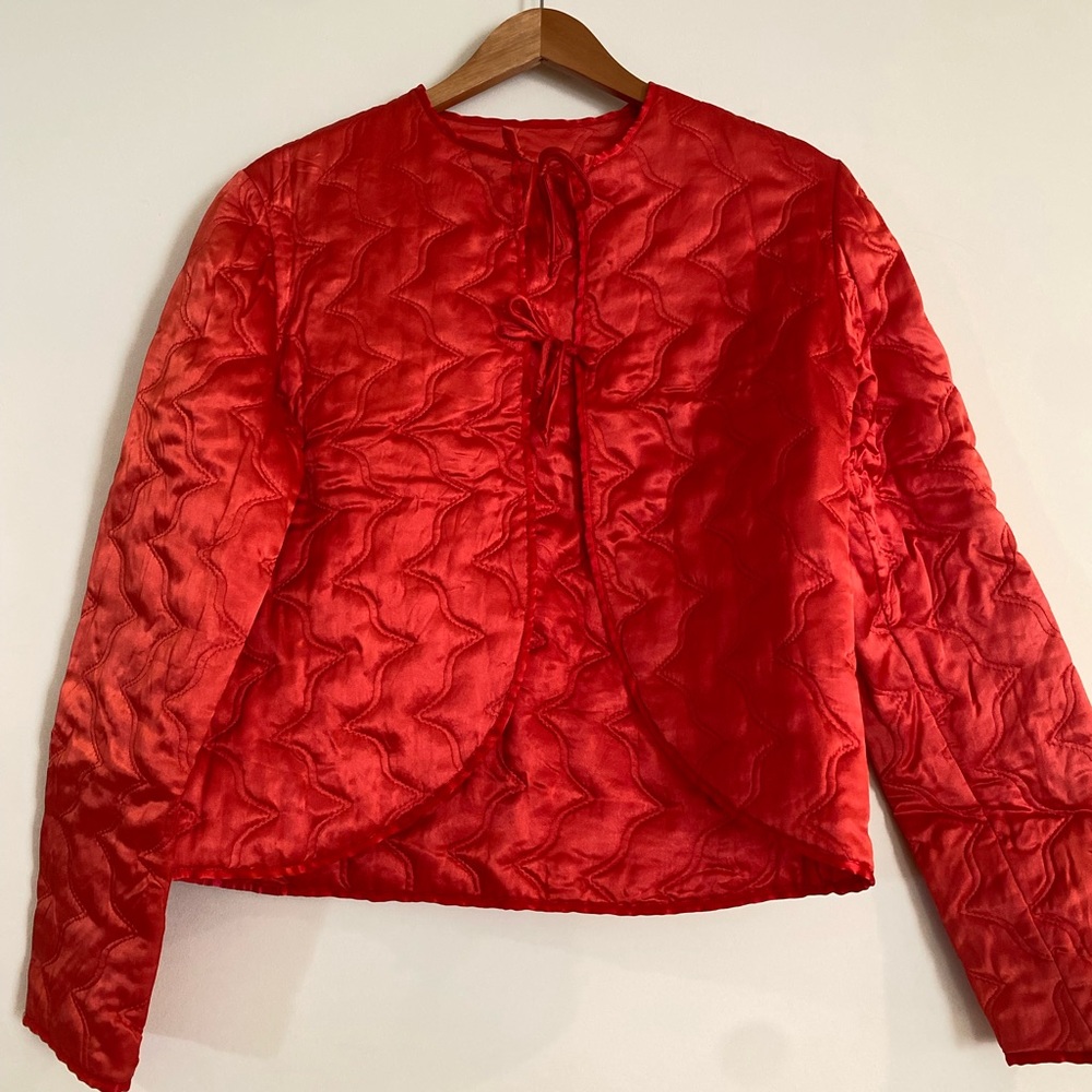 VINTAGE Cherry Red Jacket, SIZE small